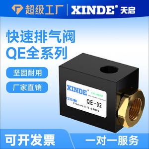 Vanne d'échappement rapide pneumatique QE-01/02/03/04, nouvelle vanne de décharge d'urgence rapide avec raccords accessoires - Product Image 3