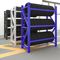 Supports à pneus en acier lourds pour quincailleries et expositions et étagère de stockage en entrepôt