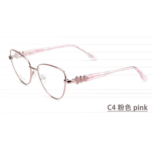 新しいフラットミラー金属フレームメガネクロスボーダー猫目ファッションメガネフレーム - Product Image 5