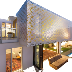 Customized Laser Cut Metal Facade Panel Decorative Aluminium Perforated Curtain Wall for Facade Decoration - Product Image 1