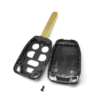 Carcasa de Llave Inteligente de 5 Botones, Universal, para Vehículos, Repuesto de Control Remoto, con Hoja Virgen