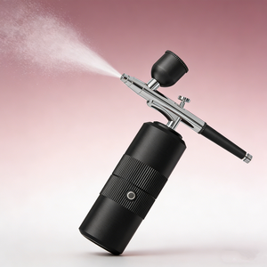 Kit de <span class=keywords><strong>coiffure</strong></span> pour barbier à air comprimé 23 PSI sans obstruction, sans fil, avec brosse de nettoyage pour le <span class=keywords><strong>maquillage</strong></span> masculin - Product Image 4