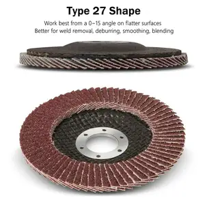 SATC 20 Chiếc Flap Disc 4-1/2 Máy Mài Góc Máy Mài Nhám Bánh Xe 40 60 80 120 Grit