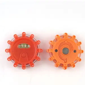 Construction emergency rotating flashing roof warning light led road flare 12+3 led traffic warning light