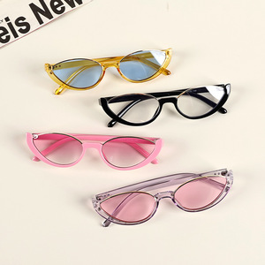 Gafas de sol tipo ojo de gato con media montura UV400 retro para mujer, protección solar, moda para adultos - Product Image 2