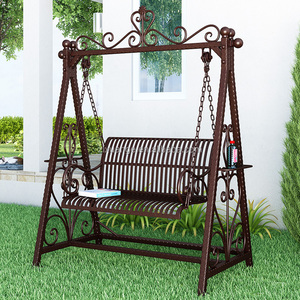 Balançoires <span class=keywords><strong>de</strong></span> <span class=keywords><strong>jardin</strong></span> d'extérieur, chaise suspendue pour cour et terrasse, balançoire <span class=keywords><strong>double</strong></span> ou triple, <span class=keywords><strong>lit</strong></span> à <span class=keywords><strong>bascule</strong></span> - Product Image 6