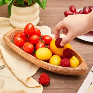 Wooden Serving <b>Tray</b> Solid Wood Multifunctional For Fruit Dessert Sushi Party <b>Snacks</b> Cake Aromatherapy Residential Use - Product Image 2