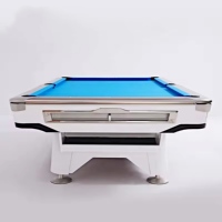 Table de billard en bois massif de 6e génération de 9 pieds Table de billard professionnelle avec finition de luxe