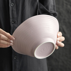 Bol à ramen en céramique et porcelaine, style japonais, couleur crème, avec logo personnalisé OEM/ODM, compatible micro-ondes, pour usage hôtelier, coloré - Product Image 3