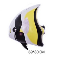 Ballons en gros sur le thème des animaux marins : Dauphin, Hippocampe, Homard, Poisson, Requin – Ballons en aluminium pour décorations de fête d'anniversaire