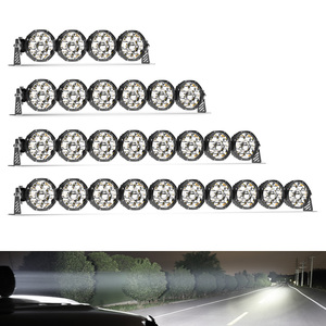 Offroad 4x4 projecteur gravité 12V 24V 22 pouces 4 pièces Kit de barre de lumière LED raccordable sur pare-chocs avant pour SUV UTV Wrangler F-150 Ranger - Product Image 1