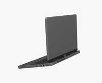 Laptop layar sentuh 10.5 inci, rotasi 360 derajat Laptop Win11 Pro Intel N150 ringan Laptop Mini portabel pengenalan wajah