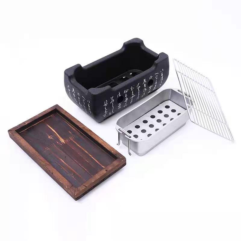 1.2kg Square Smokeless Indoor Stove Top Grill Mini Japanese Korean Bbq Grill Stove