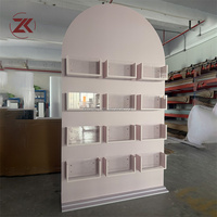 ZKAI - Caja de Dulces para Fiestas, Decoración para Bodas, Cumpleaños y Eventos, Arco de Fondo para Golosinas en Color Rosa y Blanco