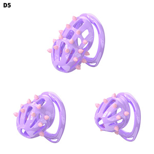 Jaula de Castidad Masculina con Puntos de Masaje de Silicona, Ligera, Impresa en 3D, 6 Tamaños de Anillos, Dispositivos de Jaula para Pene, Juguetes Sexuales para Adultos - Product Image 4