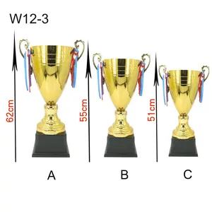 Trophy Cup Großhandel Günstiger Preis Fußball Trophäen Fußball Trofeos Baratos Blank Metal Vergoldete Medaille Trophy