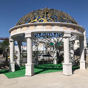 <span class=keywords><strong>Pavillon</strong></span> en fer forgé de style européen pour l'extérieur, avec dimensions personnalisables, couleur <span class=keywords><strong>or</strong></span> blanc - Product Image 4