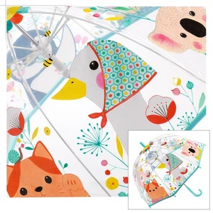 Paraguas transparente Djeco para niños, 8 varillas, apertura manual, protección solar y contra la lluvia, para niñas de 2 a 8 años, uso escolar - Product Image 4