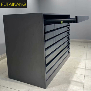 현대 하이 퀄리티 사용자 정의 세라믹 타일 샘플 금속 서랍장 돌 spliced 나무 바닥 디스플레이 캐비닛 쇼룸 - Product Image 2