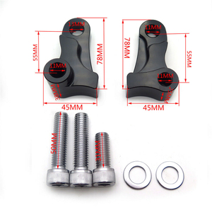 Kit d'abaissement en aluminium noir 1,75 po pour Harley Dyna Fat Bob FXDF 2008-2016, livraison gratuite, services d'usinage - Product Image 5