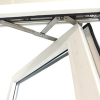 Fenêtre à battant horizontale en PVC avec cadre en PVC, profil en plastique et isolation thermique pour bâtiments scolaires