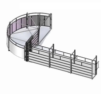 Bac de surpeuplement de bétail standard et chute de compression de bétail avec de l'équipement de remise de bétail