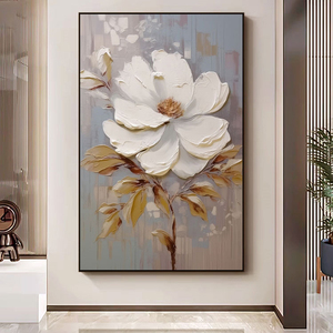 Tranh sơn dầu trừu tượng 3D phong cách hiện đại, tranh hoa trên vải bố trang trí nhà ở, văn phòng, khách sạn, phòng khách - Product Image 2