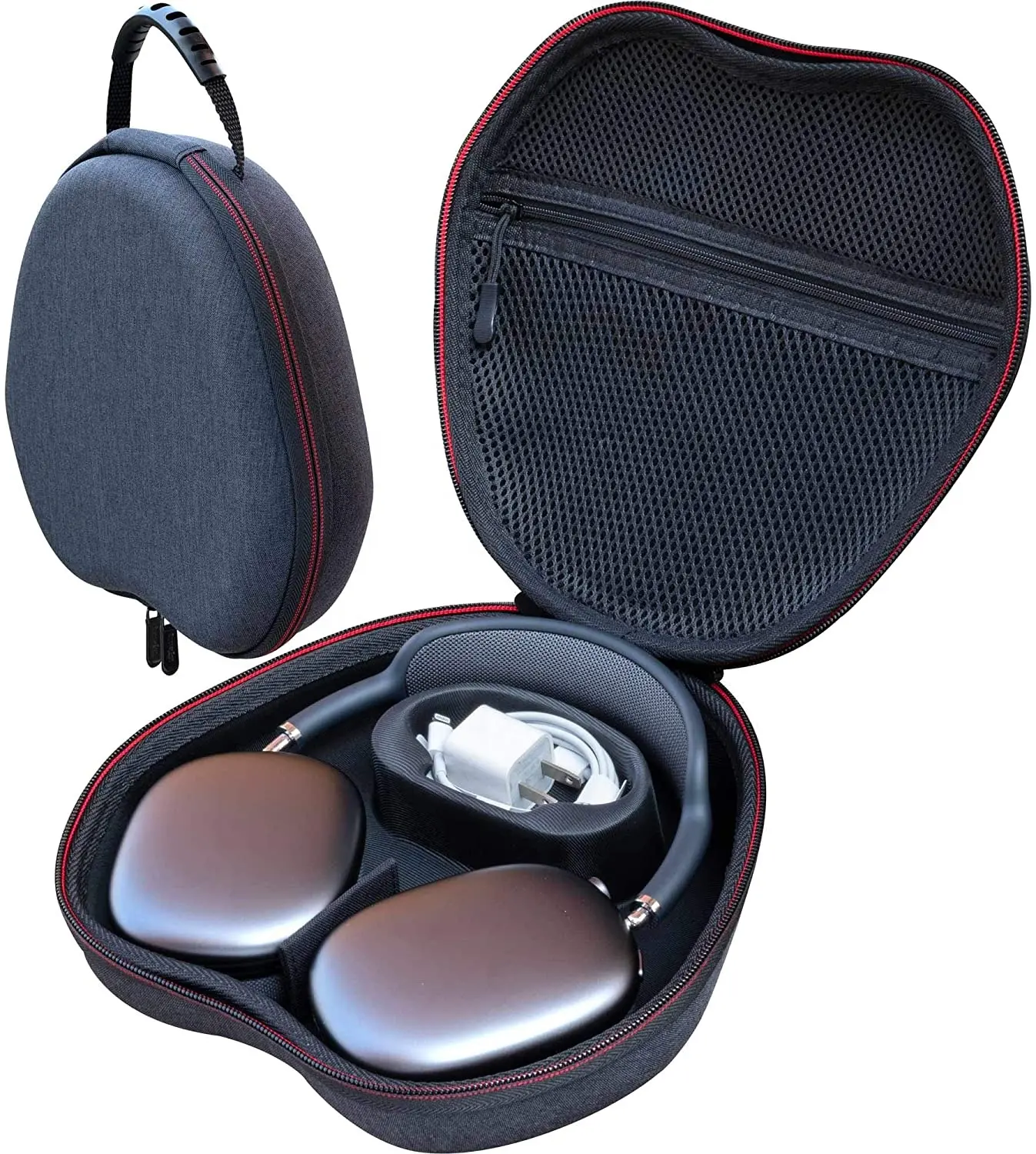 Capa de fone de ouvido com zíper rígido moldado em EVA multifuncional personalizada, proteção à prova de choque para modelos Apx Max