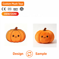 Peluche Citrouille Ultra Douce et Confortable, Rembourrée en Coton PP, Logo Personnalisé, Marque OEM, Fourniture en Gros, Cadeau Promotionnel pour Tous les Âges