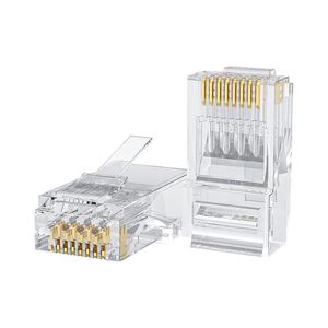 Connecteur RJ45 blindé Cat6 50U FU/1U/3U Boot 23-26AWG pour câble, lot de 100 pièces, approvisionnement direct usine, norme TIA/EIA GLGW AP-S-03W - Product Image 1