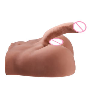 Forti uomini metà corpo giocattoli del sesso facile pulizia TPE bambole 20cm Dildo Gay uomini donne masturbatore bambole maschili con Dildo Sex Toy - Product Image 3