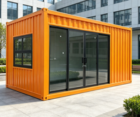 Maison et magasin préfabriqués en conteneurs métalliques Modern Wave de 20 pieds, respirants et étanches, pour café, bar, et magasin de proximité