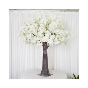 New Design Wedding Acrylic Holder Matching 1.6M Height 1.4M Width White Artificial Flower Tree Cherry Blossom Tree