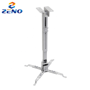 Soporte de Techo Extensible ZENO Strong de 65cm para Proyector, Poste Redondo, Carga Máxima 20kg, Rotación, Soporte Mural para Proyector PDS08-65 - Product Image 1