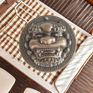 Armure de tête de bête en métal KI Tengqiao, épaulettes de tigre, décorations rétro chinoises pour films et télévision - Product Image 3