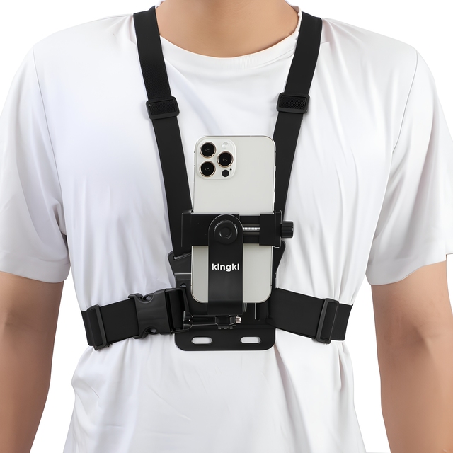 Adjustable Running Phone Holder Vest Anti-Shaking Sports Chest Strap Action Camera Mount Breathable Training Phone Chest Bag