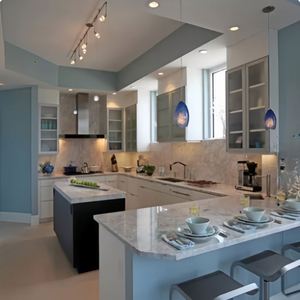 High End Luxury <b>Modern</b> <b>Kitchen</b> Cabinet for Villas Minimalist Design Lacquer Finish - Product Image 5