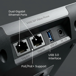 V900 Telefono IP Video Smart Android 12 con Schermo Touch da 7 Pollici, Wi-Fi 6, Dual Gigabit PoE+, Collaborazione Video Desktop - Product Image 6