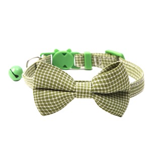 Colliers ajustables pour chats à motif écossais avec clochette et boucle de fermeture pour petits chats, toutes saisons, style mignon, en polyester - Product Image 4