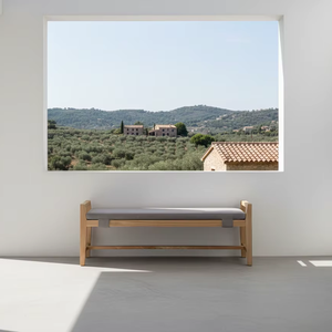 Banco de Madera Maciza Haruki con Asiento Acolchado Suave, Diseño Japonés Moderno, Duradero y Fácil de Limpiar para Sala de Estar - Product Image 4