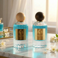Flacon de parfum transparent cylindrique à col serti de 30 ml et 50 ml, flacon de parfum de luxe unique avec vaporisateur