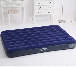 INTEX 64757 Tempat Tidur Angin Biru Berbulu Halus Klasik Tempat Tidur Udara Tenda Tempat Tidur Udara
