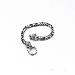 Yunnique Pulsera de cadena con diseño geométrico de guepardo, plata tibetana, unisex, regalo, joyería - Product Image 3