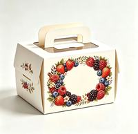 Boîte d'emballage carrée pour gâteaux, taille personnalisée, recyclable, avec grande fenêtre transparente, pour boulangerie commerciale, café, desserts, service à emporter