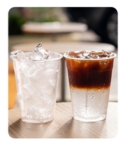 Gobelets en plastique à paroi simple personnalisables avec logo, transparents en PET, 280, 380, 480 ml, pour boissons, café glacé, milkshake, granita, avec couvercles et pailles