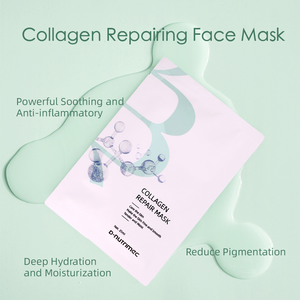 Label privé haute qualité beauté soins de la peau du visage hydratant réparation Anti-rides vieillissement peau Booster collagène végétalien masque en feuille - Product Image 5