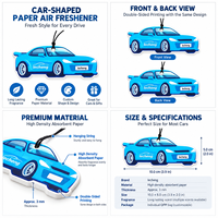Désodorisant de voiture suspendu moderne imprimé sur mesure, plusieurs senteurs, logo personnalisé, parfum longue durée, tablettes de parfum en papier