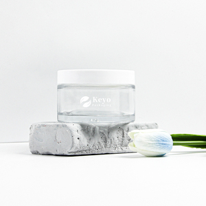Crème pour le corps beurre de corps soins de la peau bocaux en verre clair givré conteneurs emballage 100ml 150ml 200ml cosmétique bonne qualité <span class=keywords><strong>Keyo</strong></span> - Product Image 6