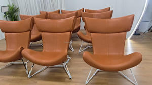 أثاث منزلي لغرفة المعيشة أريكة فردية للاسترخاء كرسي استراحة مع قطعة تُحكم عُسمانيًا كرسي جلد عصري من تصميم imola - Product Image 3