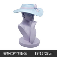 Déesse créative statue en résine moderne femme Vase résine artisanat pour fenêtre magasin de vêtements décoration de Table Vase décor